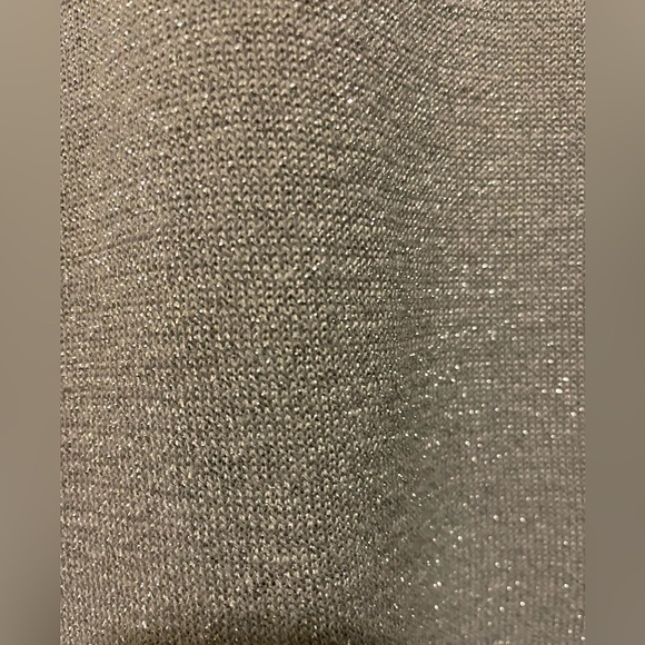 EUC silver/metallic threads shawl front cardigan - Picture 5 of 7